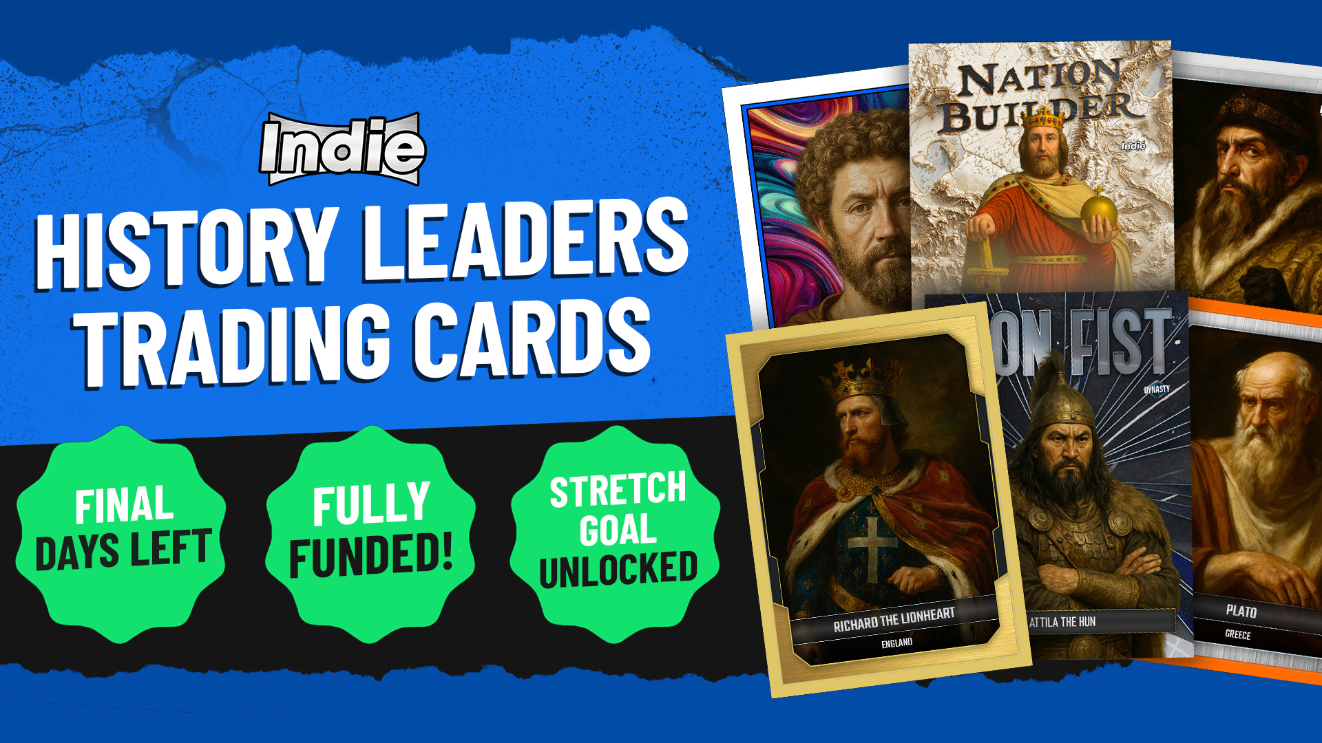 Indie Historical Trading Cards Fully Funded on Kickstarter.